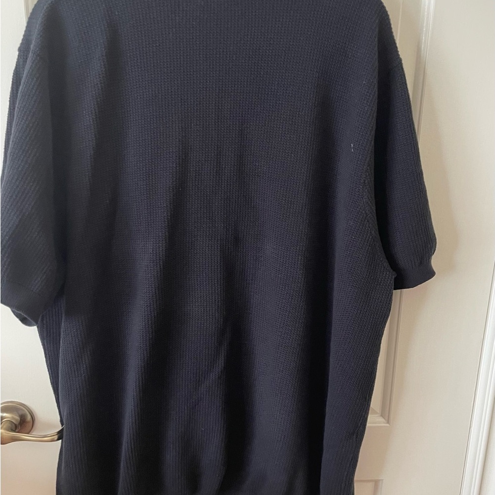 Black Polo Shirt with Classic Knit Design 3XL - Picture 6 of 10